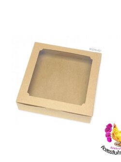 20 ใบ ● กล่องใส่ขนม (BK22-คราฟท์) 15.5 x 15.5 x 4 เซนติเมตร ● กล่องใส่ของขวัญ ของชำร่วย กล่องใส่ขนมเปี๊ยะ