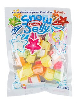 8852028322105 สโนว์เยลลี่ ทรงเหลี่ยมรวมรส100ก.