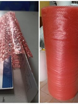 AIR BUBBLE ROLL ANTI 1.30 x 100 M แอร์บับเบิ้ลม้วน ป้องกันไฟฟ้าสถิต ขนาด 1.30 x 100 M สีแดง