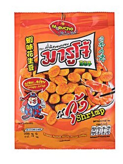 8850783000054 มารูโจ้ ถั่วลิสงอบกรอบรสกุ้ง 35ก.
