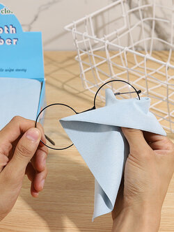 ผ้าเช็ดแว่นตา ผ้าทำความสะอาดแว่น คละสีส่ง สำเนา