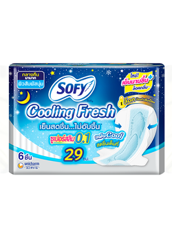 8851111139019 โซฟี คูลลิ่งเฟรชกลางคืนซูเปอร์สลิม0.1 29ซม. 6ชิ้น