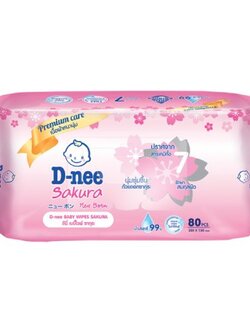 8851989063553 ดีนี่ ออร์แกนิค ซากุระ เบบี้ไวพ์ 80 แผ่น