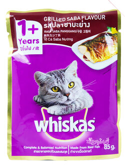 8853301550086 วิสกัส เพาซ์ อาหารแมวชนิดเปียกรสปลาซาบะย่าง 80 ก.