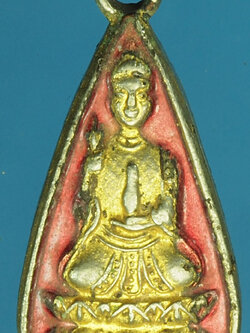 A851 เหรียญลงยาเทพเจ้าจีน กระหลั่ยทอง ไม่ทราบที่และปีสร้าง 3