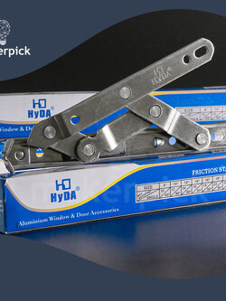 บานพับอลูมิเนียม 1คู่ 6-24 นิ้ว บานพับค้าง บานพับโฟร์บาร์ บานพับกระทุ้ง บานพับHYDA อย่างดี Friction hinge 4 bar Aluminium Window&door Accessories