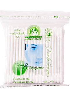 8850185000188 สำลีก้าน รถพยาบาล จำนวนประมาณ 100 ก้าน 22 กรัม