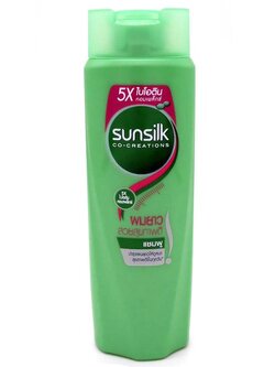 8851932356725 ซันซิล แชมพู เฮลธีเออร์แอนด์ลอง สีเขียว120มล.