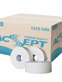 กระดาษชำระม้วนใหญ่ JRT 2 Ply Acsept 300M