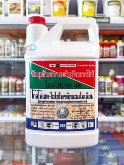 ไกลโฟเซต48 ตราหวีทอง ขนาด 4 ลิตร สารกำจัดวัชพืช กำจัดวัชพืชใบแคบ วัชพืชใบกว้างประเภทดูดซึม