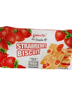 6921233903330 โกลเด้นฟูจิขนมปังกรอบรสสตรอเบอร์รี่ 140กรัม