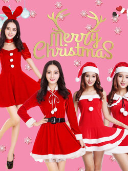 Christmas ชุดเซทคริสมาสต์ ผู้หญิง พร้อมส่งในไทย