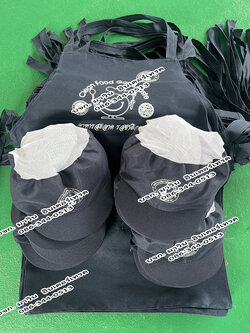 เซท เอี๊ยม+หมวก แม่ครัวสำหรับออกภาคสนาม