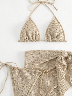 ชุดว่ายน้ำ เซท 3 ชิ้น บิกกินี่ เซ็กซี่ เสริมฟองน้ำ SW048