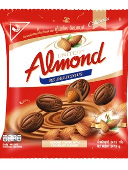 8852047412016 อัลมอนด์เคลือบช็อกโกแลต ยูไนเต็ด 247.5ก. (45เม็ด)