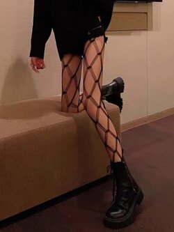 ถุงน่องตาข่ายสีขาว ถุงน่องเซ็กซี่ ถุงน่องแฟชั่น พร้อมส่ง