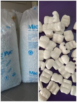 โฟมตัวหนอน mic pac ถุงใหญ่ บรรจุ 1.5 กิโลกรัม / ถุง