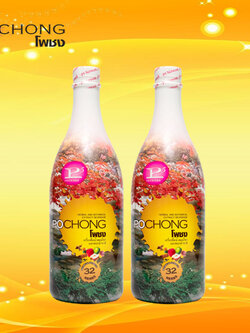 เครื่องดื่มสมุนไพร โพชง Pochong เครื่องดื่มบำรุงสุขภาพ ใหญ่ 2 ขวด พร้อมของแถม