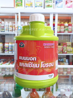 มมมอท แคลเซียมโบรอน ขนาด 4 ลิตรธาตุอาหารรอง-เสริม ที่ประกอบด้วยแคลเซียมและโบรอนช่วยป้องกันไส้ซึมและเพิ่มคุณภาพของผลผลิต