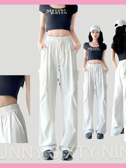 กางเกงวอร์ม สตรีท เอวสูง รุ่นกระเป๋าข้างเฮียง รหัส CN50312