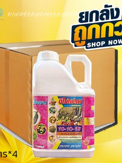 (ยกลัง*4แกลลอน) ปุ๋ยน้ำ 10-10-18 + ซิลคอน ปุ๋ยน้ำทางใบ ขนาด 5 ลิตร ขยายผล เพิ่มน้ำหนัก เนื้อแน่นกรอบ ต้านทานโรคได้ดี
