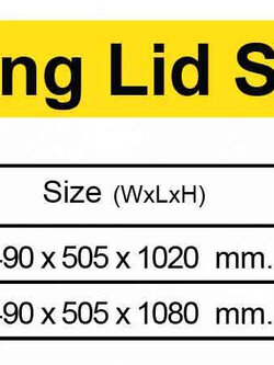 ถังขยะพลาสติก ทรงเหลี่ยม แบบไม่มีล้อ ฝาครอบทรงสี่เหลี่ยม ฝาผลัก2ช่องทิ้ง