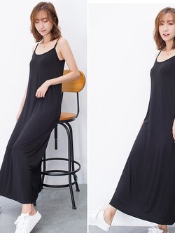 ชุดเดรส สายเดี่ยว ทรงยาว เรียบหรู ดูแพง