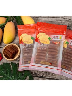 8851101991597 มะม่วงกวนอบแห้ง (ซอง) 100กรัม