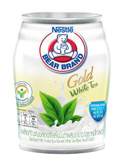 8850124041487 นมสเตอริไลส์ไขมันต่ำ ตราหมี ผสมชาขาว 140 มล.