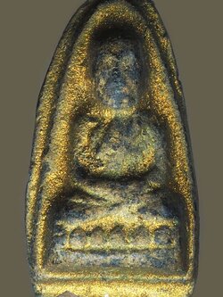 A5741 พระหลวงปู่ทวด เนื้อผงผสมว่านลงบรอนซ์ หลังตัวหนังสือไม่ทราบที่และปีสร้าง 11