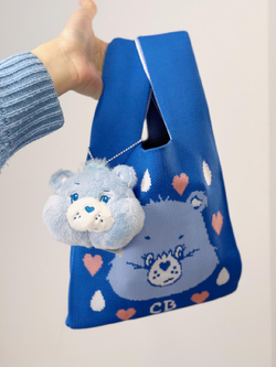 台湾代购 家乐福Care Bears 小熊 旅行袋 手拎包 包包挂件行李箱