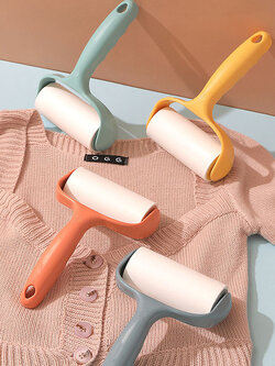 ลูกกลิ้งทำความสะอาดเสื้อผ้า ขนฝุ่นละเอียด ด้าใหญ่ สุ่มสี