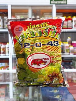 ไวเลอร์บิ๊ก 12-0-43 ปุ๋ยเกร็ดสูตรเร่งเต่ง สูตรลมเบ่ง ติดผล ขยายผล เพิ่มปริมาณและคุณภาพของผลผลิต