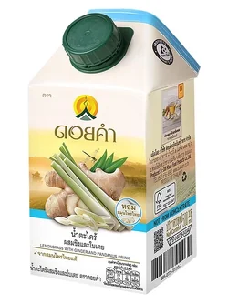 8850773511133 ดอยคำ น้ำตะไคร์ผสมขิงและใบเตย 500มล.