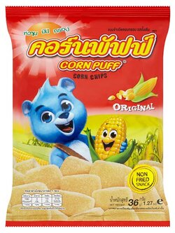 8852052140508 ขนมข้าวโพดอบกรอบ คอร์นพัฟฟ์ 65 กรัม