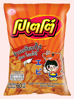 8850548013732 โปเตโต้ ข้าวเกรียบกุ้ง 60กรัม