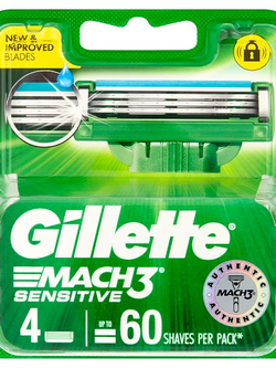 4902430343008 ยิลเลตต์ใบมีดโกนมัคทรี เซ็นซิทีฟ4ชิ้น