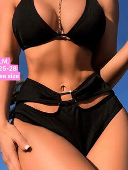 ชุดบิกินี่ สายฝอ สีดำ เซ็กซี่ SW020