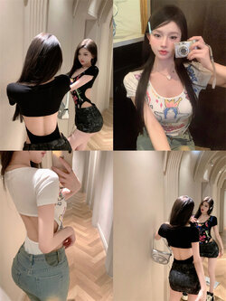 เสื้อบอดี้สูท โชว์หลัง พร้อมส่งในไทย รหัส CN9002
