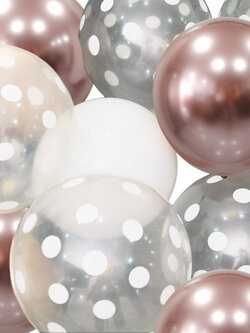 เซทลูกโปรง โทนโรสโกลด์ 12 นิ้ว รหัส PT243