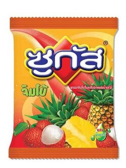 8851929013112 ซูกัสจัมโบ กลิ่นลิ้นจี่และสับปะรด 45ก.