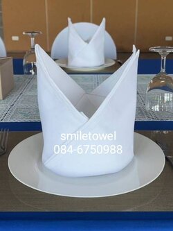 ผ้าเช็ดปาก napkin (Cotton satin 100%) สำหรับบนโต๊ะอาหาร