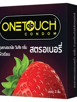 8852961001242 ถุงยางวันทัชสตอเบอรี่ 3ชิ้น 52มม.