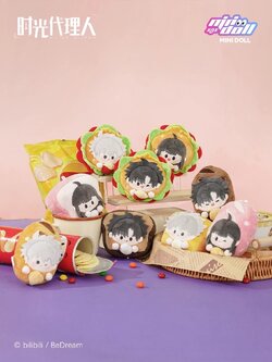 minidoll linkclick 时光代理人超好吃系列 พวงกุญแจ食物造型官方正版拉绳玩偶毛绒挂件