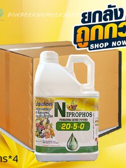 (ยกลัง*4แกลลอน) ปุ๋ยน้ำ 20-5-0 ขนาด 5 ลิตร ต้นตั้ง ใบเขียวเข้ม แตกยอด อ่อนแตกใบอ่อน ใบหนา สมบูรณ์