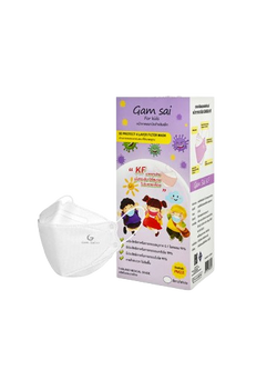 8857127382654 หน้ากากอนามัย GAMSAI KF สีขาว25ชิ้น(เด็ก)