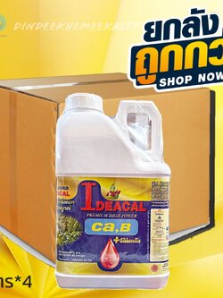 (ยกลัง*4แกลลอน) ไอเดียแคล (I DEACEL) Ca8%,B0.2%ขั้วเหนียว ยืดช่อดอก ออกดอกสมบูรณ์ ขนาด5ลิตร
