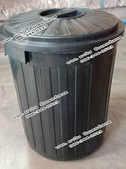 ถังขยะอินทรีย์ ถังขยะเปียกใส่เศษอาหาร ถังตัดก้น สีดำ และสีอื่นๆ พร้อมฝาปิด หูล็อคไม่ได้