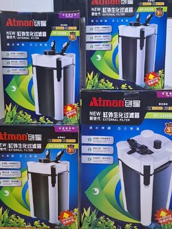 ATMAN AT-3335S,3336S,3337S,3338S,3339S(กรองนอกตู้ รุ่นใหม่ล่าสุด ประหยัดไฟ เพิ่มประสิทธิภาพการกรอง ทำให้น้ำใสได้ยาวนาน)