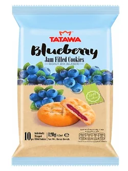 9556291800276 ทาทาวา คุ้กกี้สอดไส้แยมบลูเบอร์รี่ 120 กรัม